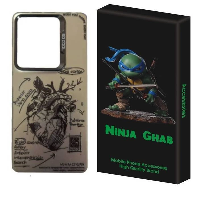 کاور نینجا قاب مدل سوکول طرح قلب مناسب برای گوشی موبایل شیائومی Redmi Note 14 4G