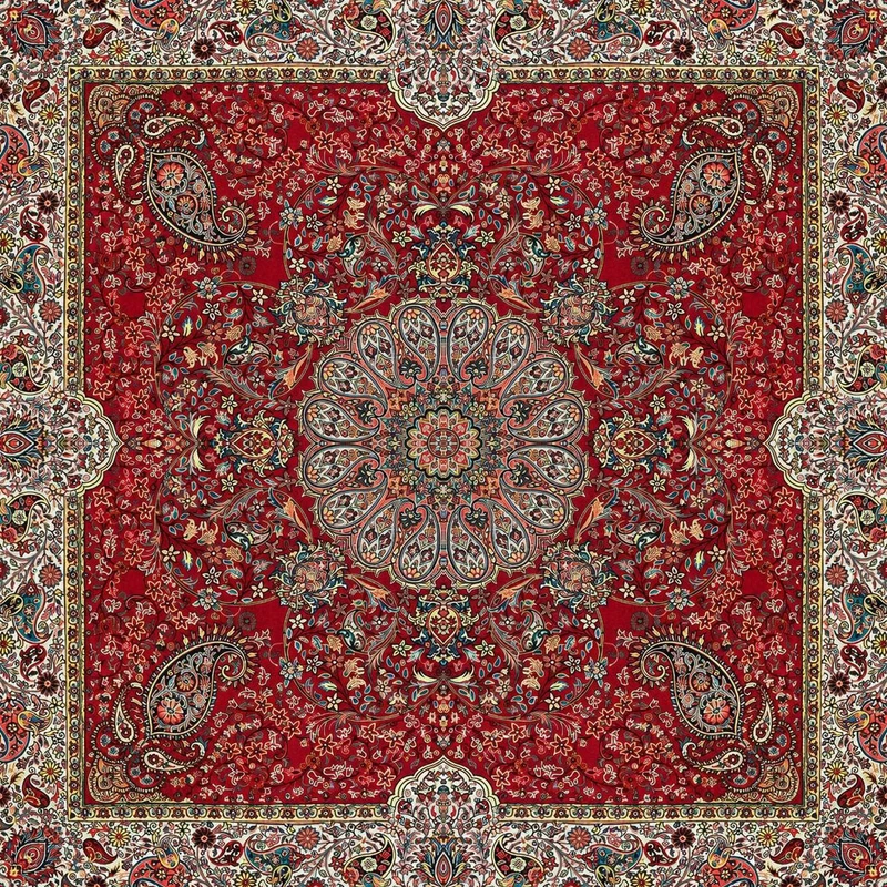 رومیزی ترمه نگین خاتم یزد طرح افشاری کد GH3