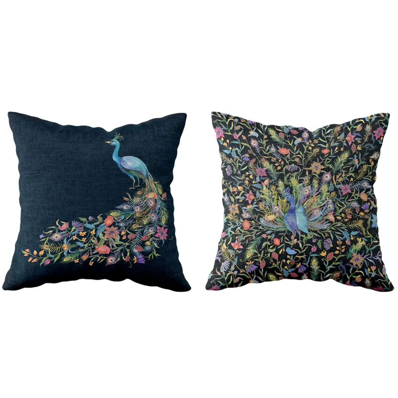 کاور کوسن مدل طاووس کد Q3K1204-1205مجموعه دوعددی