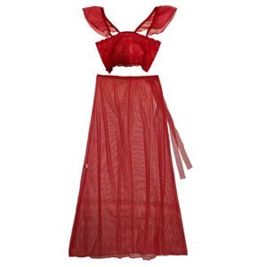 لباس خواب زنانه مدل نفس رنگ قرمز
