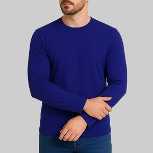 تی شرت آستین بلند مردانه مدل  NC1_0326 رنگ سرمه ای