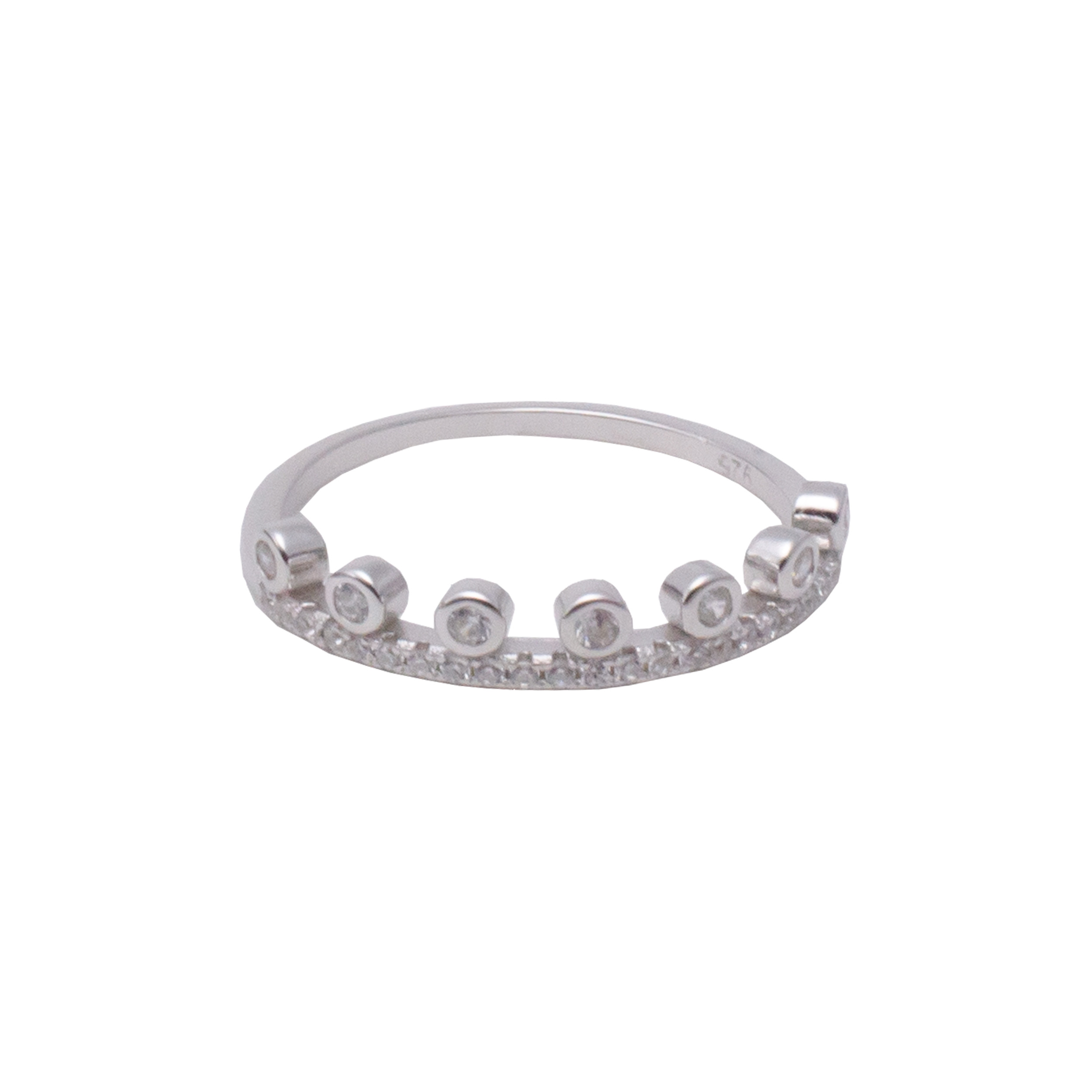 انگشتر نقره زنانه مدل تاج کد 487995