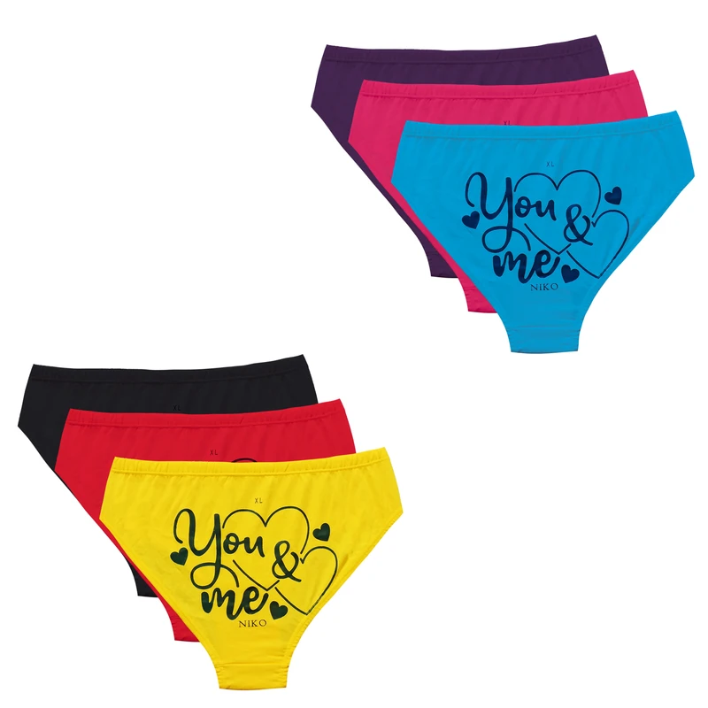 شورت زنانه مدل پشت چاپ نیکو q0w9 مجموعه 6 عددی