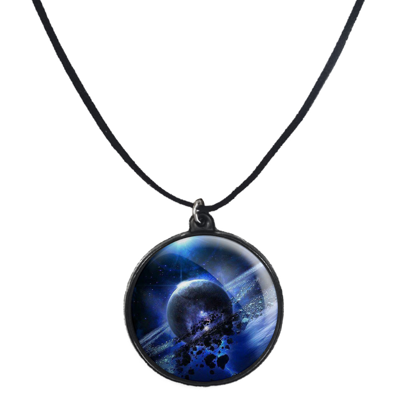 گردنبند پرمانه طرح سیاره ها کد pmb.25119 مدل دو طرفه