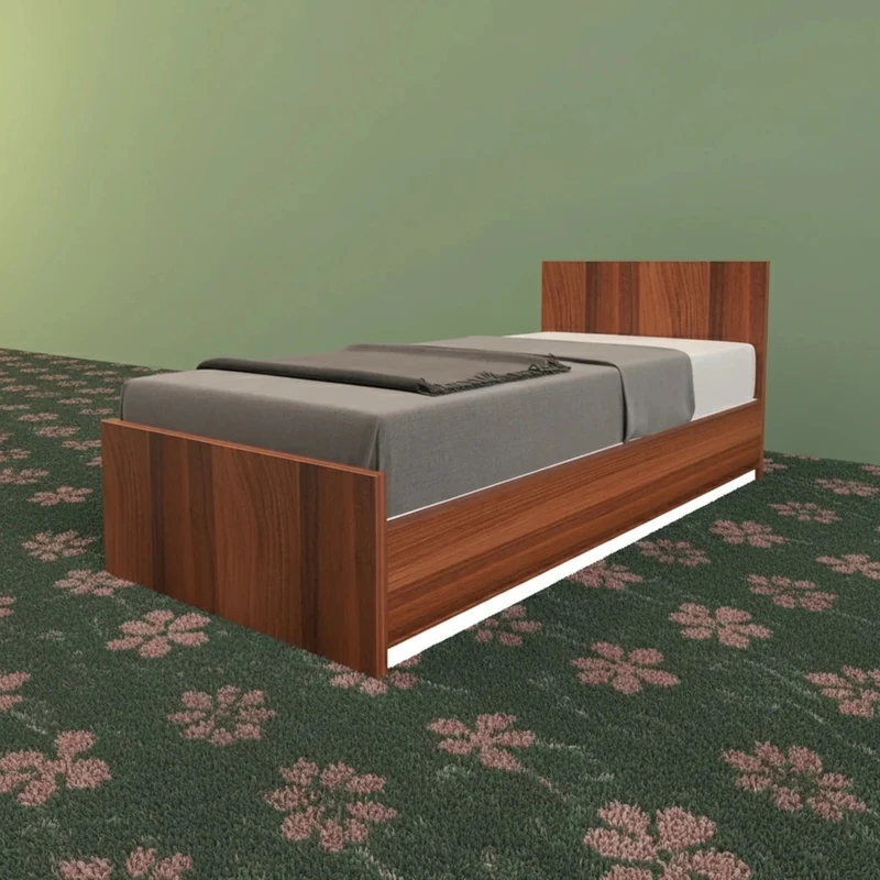 تخت‌خواب ملامینه یک نفره مدل سانچز سایز 206 * 96 سانتی‌متر