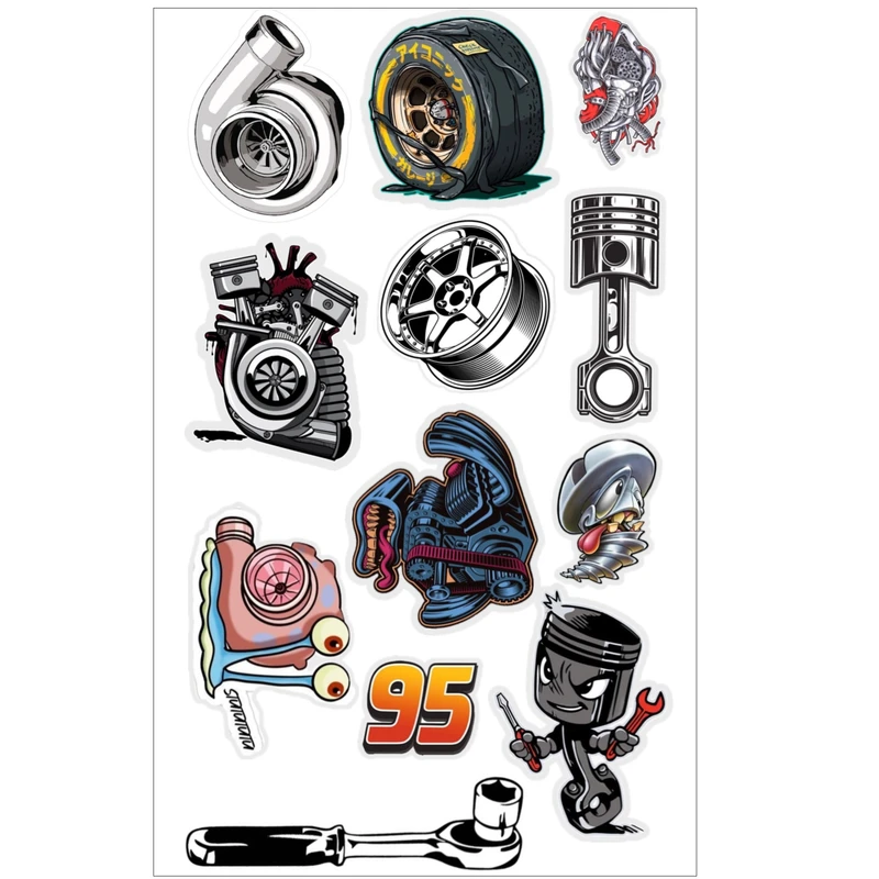 برچسب مدل اسپرت لاستیک ماشین و موتور کد 997