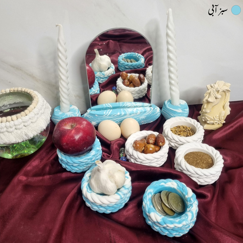 مجموعه ظروف هفت سین 10 پارچه مدل جانان