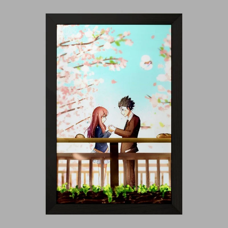 تابلو خندالو مدل شوکو نیشیمیا و شویا ایشیدا انیمه سایلنت ویس A Silent Voice  کد 15838