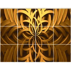 تایل سقفی آسمان مجازی  طرح منبت چوب کد 3D1405-12 سایز 60x60 سانتی متر مجموعه 12عددی