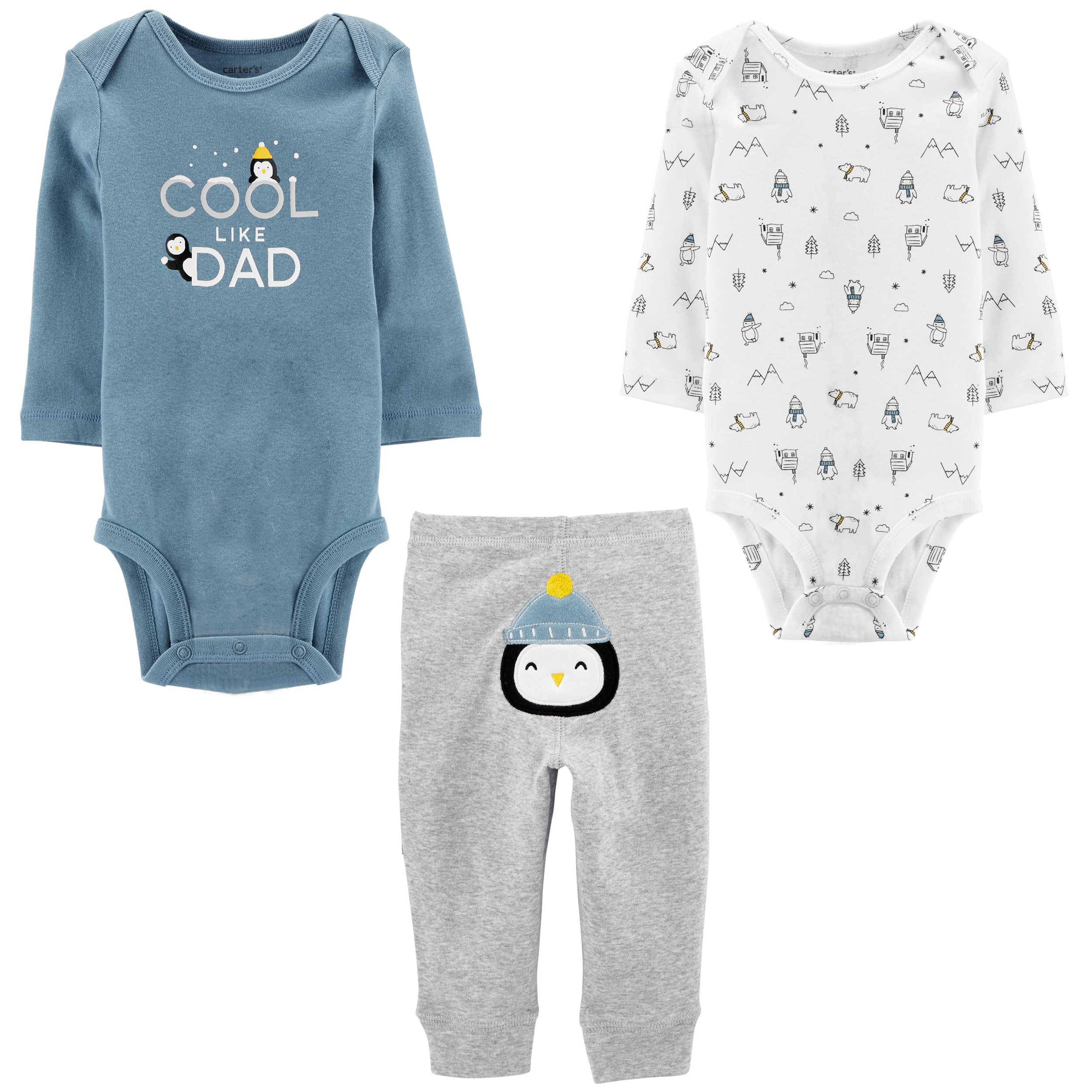 ست 3 تکه لباس نوزادی کارترز مدل 1347