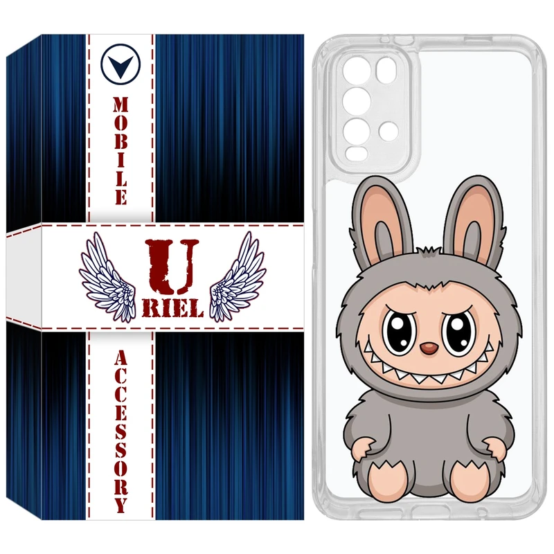 کاور یوریل مدل Clear کد 142 طرح لبوبو Labubu مناسب برای گوشی موبایل شیائومی Redmi 9T / Poco M3