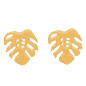 گوشواره طلا 18 عیار زنانه باراد زر مدل برگ انجیری BZ04