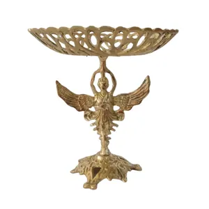 شیرینی خوری برنجی مدل Sshfb65 طرح پایه فرشته