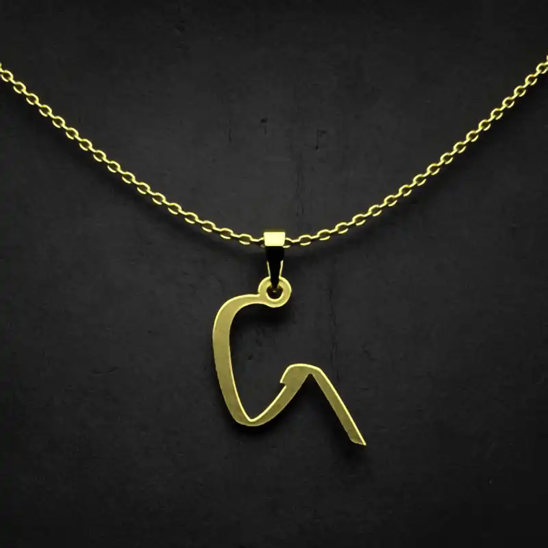 گردنبند طلا 18 عیار زنانه مدوپد مدل حرف ک کد I3-1-1517