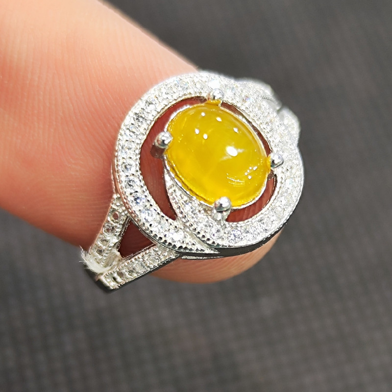 انگشتر نقره زنانه مدل عقیق شرف شمس کد 66