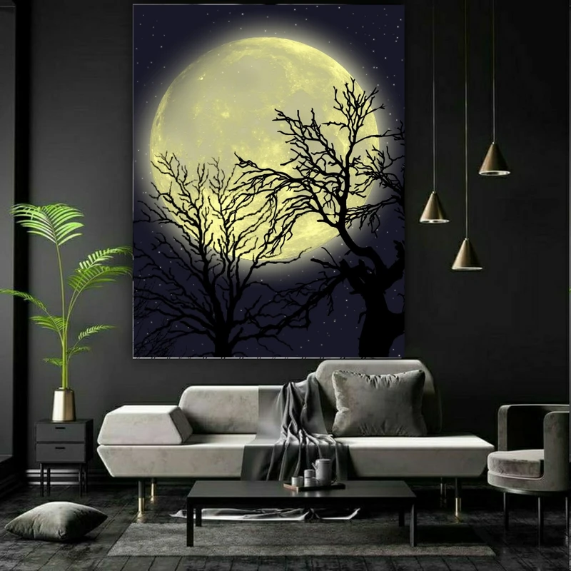  پوستر پارچه ای طرح ماه کد BK1456