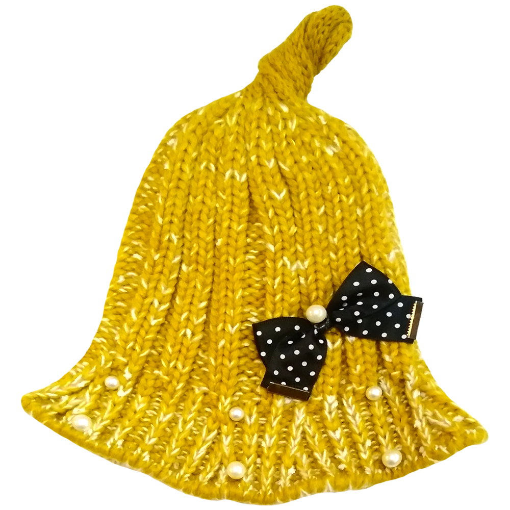 کلاه بافتنی دخترانه طرح پاپیون کد G110-9