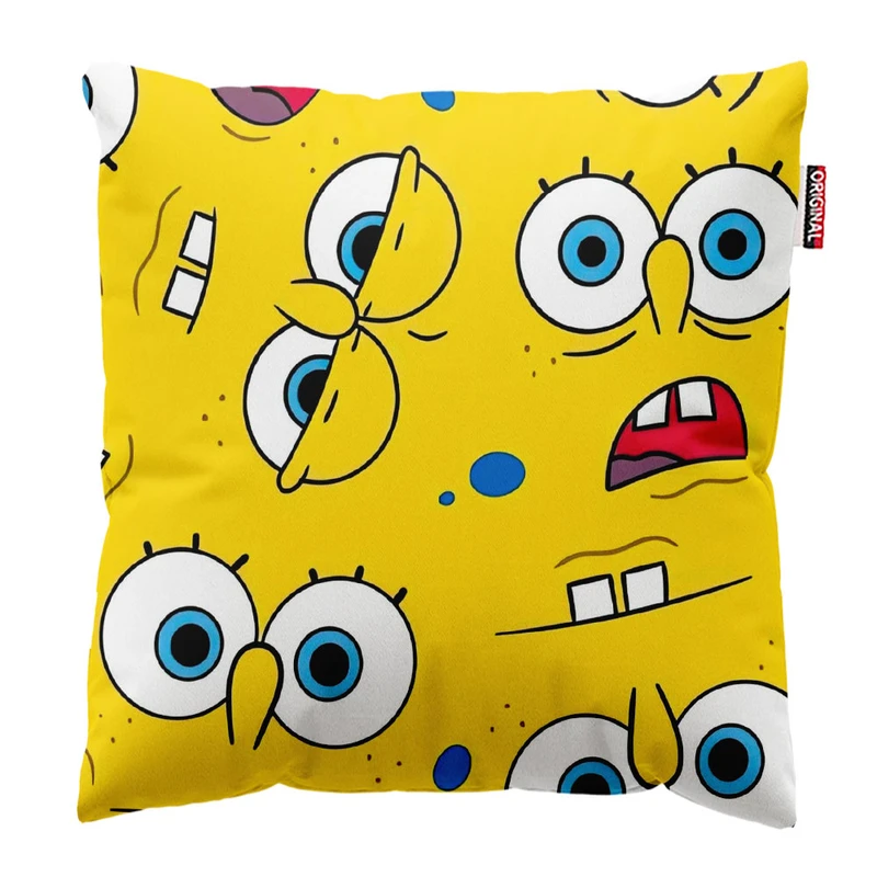   کوسن پاد آفرین طرح کارتونی باب اسفنجی کد 2246 سایز 30*30 سانتی متر