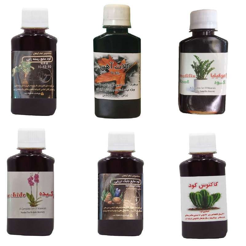 کود مایع فسفر ریشه زایی 10-52-10 و کلات آهن و کود زاموفیلیا و کود ارکیده و کود جلبک دریایی و کود کاکتوس مدل life drop حجم 120 میلی لیتر کود مایع فسفر ریشه زایی 10-52-10 و کلات آهن و کود زاموفیلیا و کود ارکیده و کود جلبک دریایی و کود کاکتوس مدل life drop حجم 120 میلی لیتر