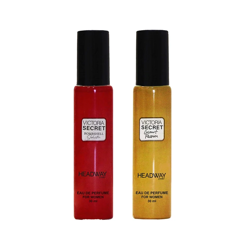 عطر جیبی زنانه هدوی استوری مدل ویکتوریا سکرت سداکشن و نارگیل حجم 30 میلی لیتر مجموعه 2 عددی