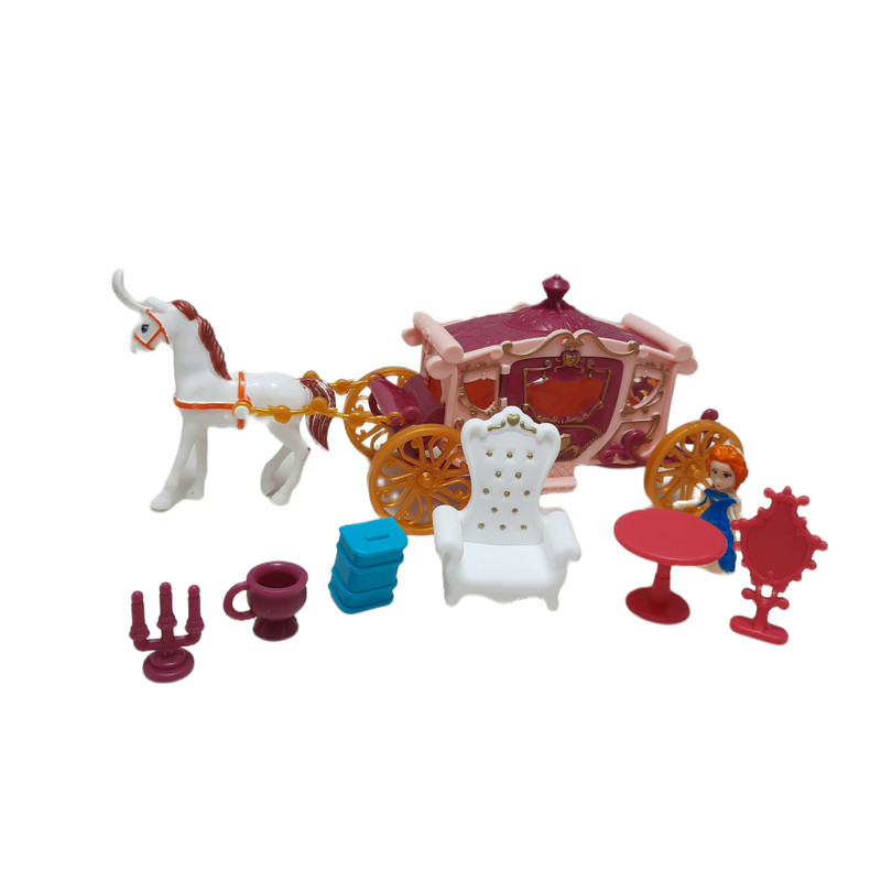 اسباب بازی دخترانه مدل اسب و کالسکه