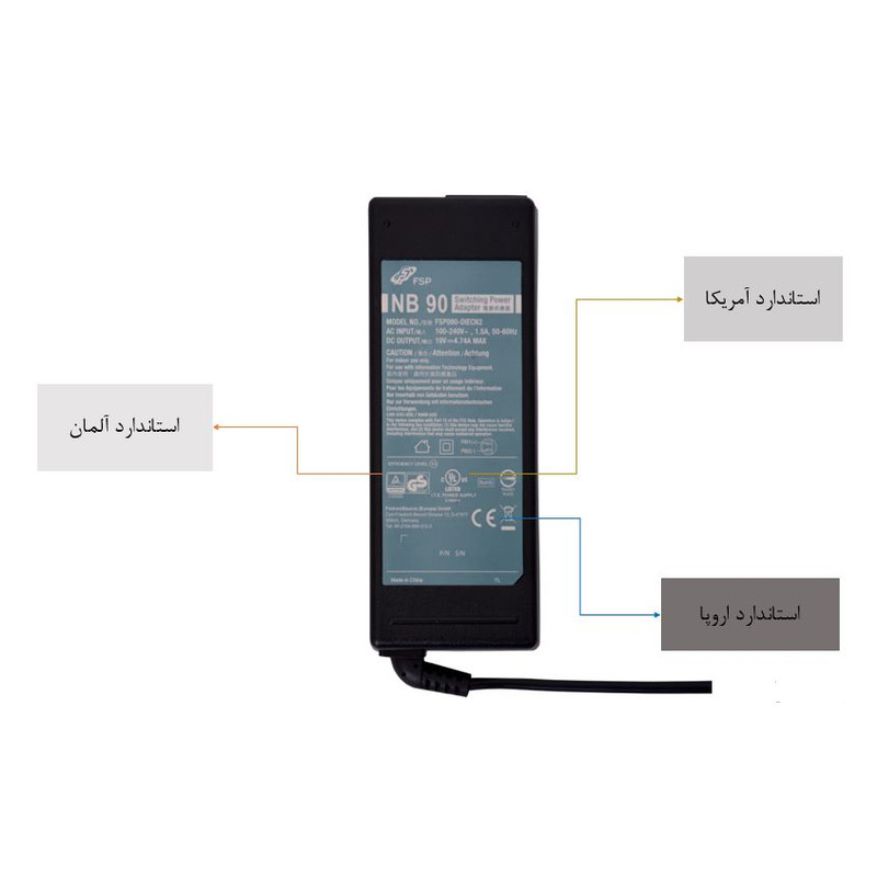 آداپتور 19 ولت 4.74 آمپر اف اس پی مدل FSP09 کد RAHEL2