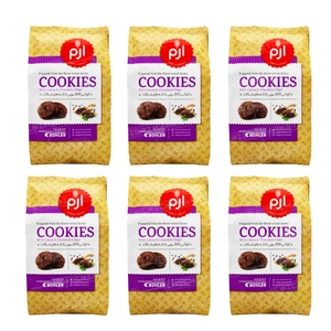کوکی کاکائویی با مغزی چیپس شکلات ارم - 150 گرم بسته 6 عددی