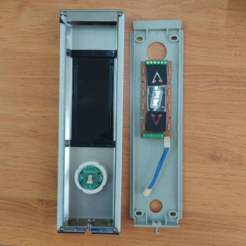 پنل شستی طبقات آسانسور آلومین لیفت مدل روکار میرور