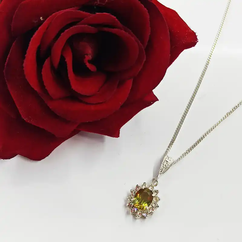 نیم ست نقره زنانه سلین کالا مدل الکساندریت ce-k106