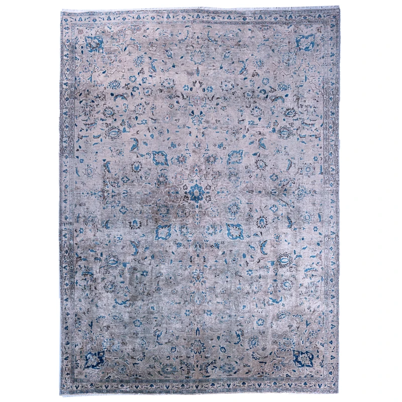 فرش دستباف هفت متری مدل وینتیج کد v1401