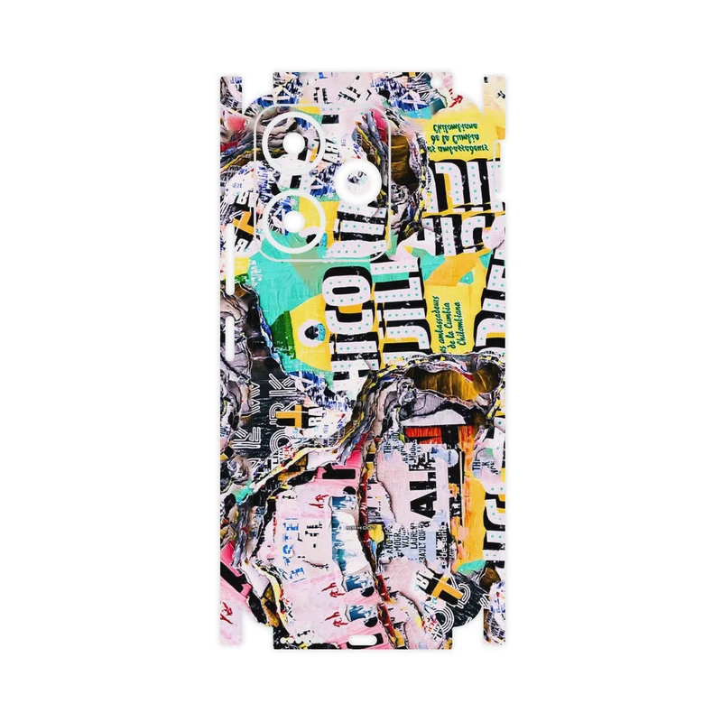 برچسب پوششی ماهوت مدل Collage of Teared Paper-FullSkin مناسب برای گوشی موبایل شیائومی Redmi 13x