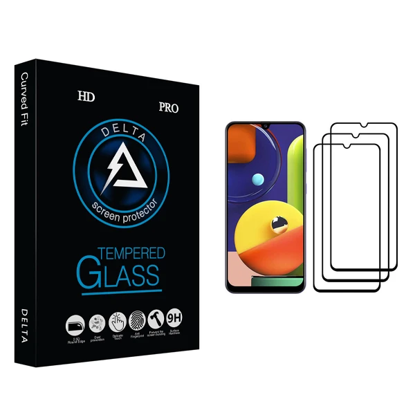 محافظ صفحه نمایش دلتا مدل HD مناسب برای گوشی موبایل سامسونگ Galaxy A50s بسته سه عددی