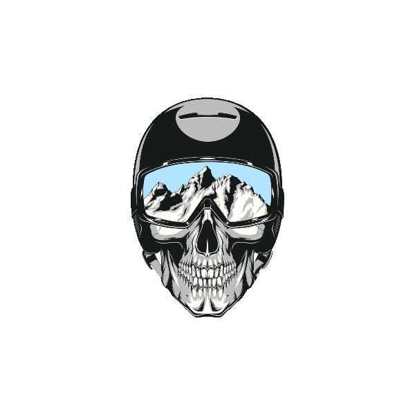 برچسب بدنه خودرو طرح SKI SKULL