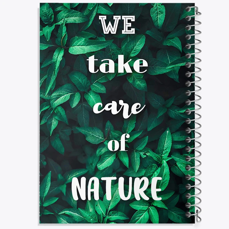 دفتر مشق 100 برگ خندالو طرح We Take Care Of Nature کد F5650