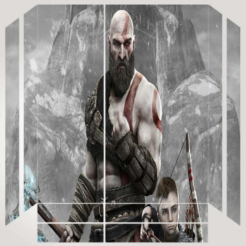 برچسب پلی استیشن ۴ مدل مدل ps4 fat طرح god of war کد PS-1022