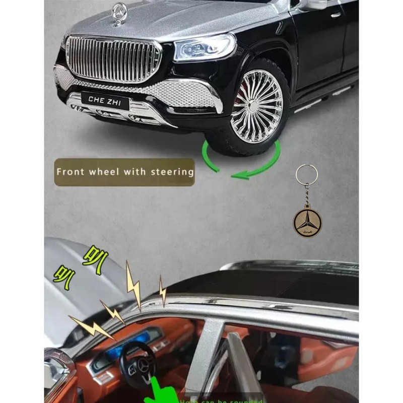 ماکت ماشین ناب سل مدل مرسدس بنز سقف کهکشانی فلزی موزیکال suv gla600 به همراه جاسوییچی