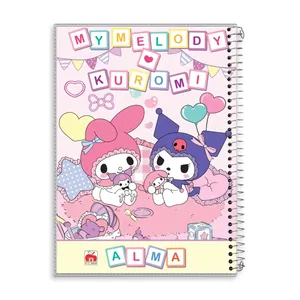 دفتر مشق 60 برگ آلما طرح MELODY مدل طلقی کد 7627