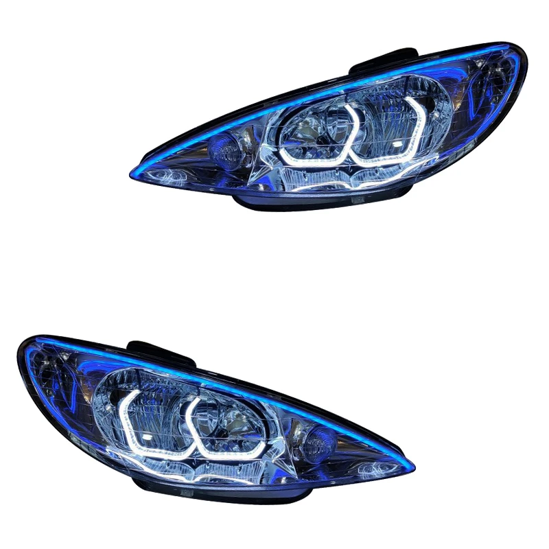 چراغ جلو خودرو گروه پژوهش صنعت مدرن مدل 3D-Wild-WIce مناسب برای پژو 206 بسته دو عددی