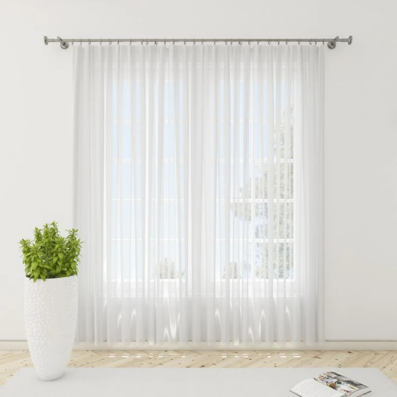  پرده مدل دوخت ساده حریر شاین طرح سیم دوزی سایز 590x275 سانتی متر 