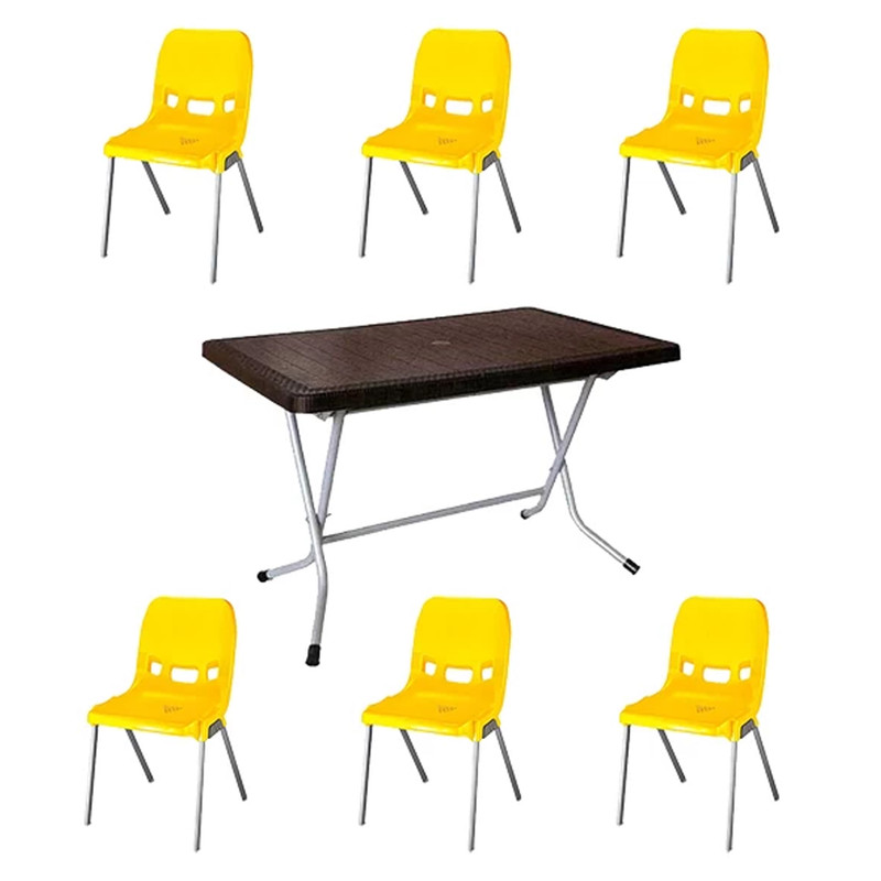میز و صندلی 6 نفره ناصر پلاستیک کد 521