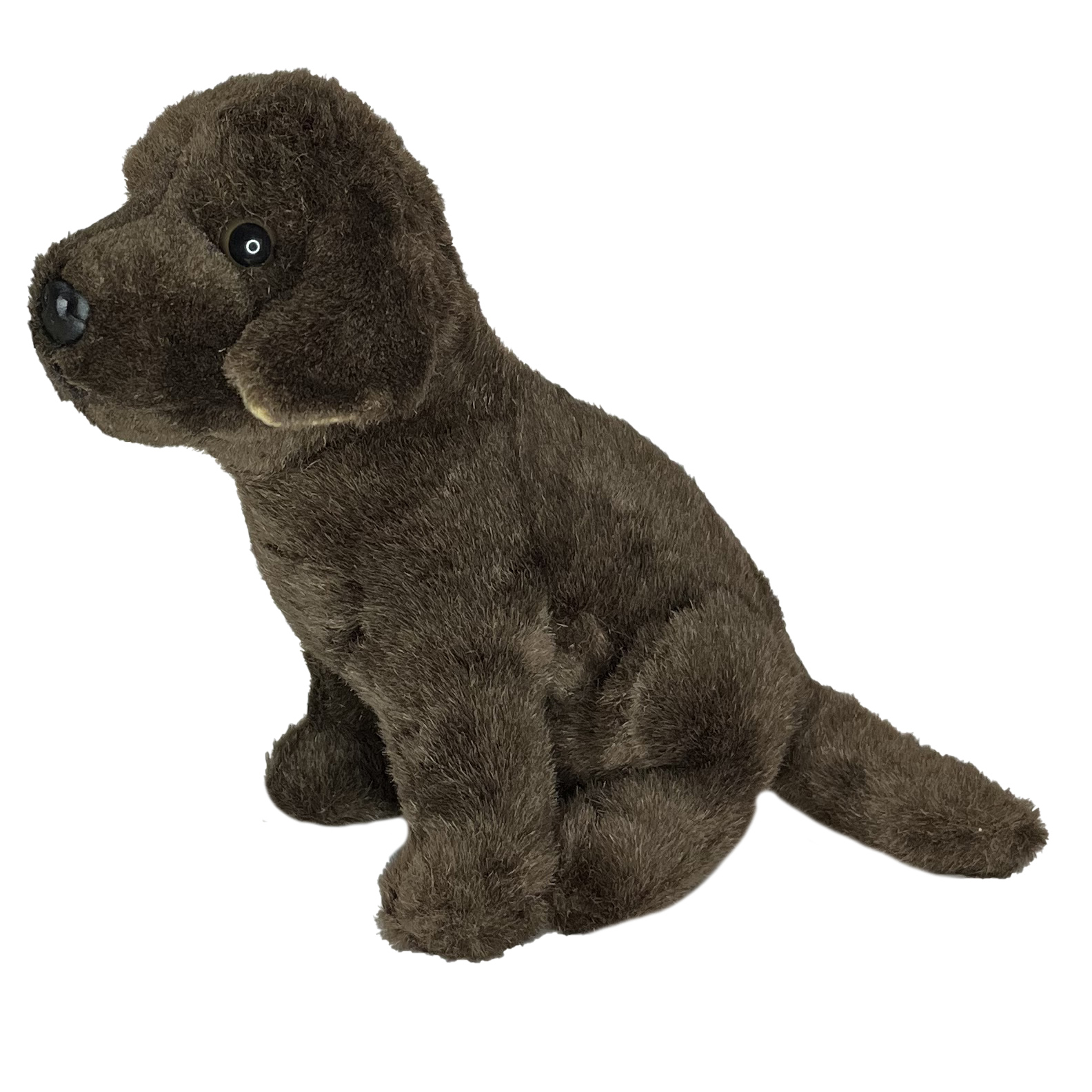 عروسک طرح سگ پاپی مدل Chocolate Lab Pup کد SZ11/908 طول 30 سانتی‌متر