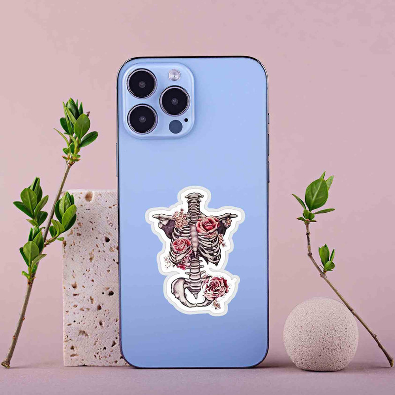 استیکر لپ تاپ طرح bones and botany کد ST236