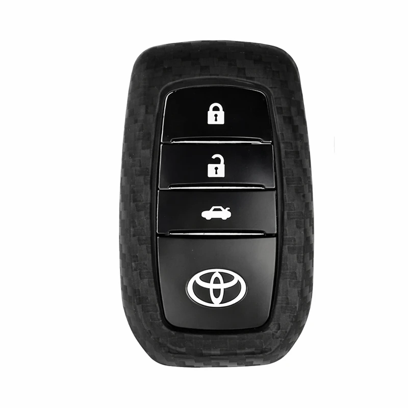 کاور ریموت و سوئیچ خودرو مدل carbon مناسب برای تویوتا لوین، کرولا، کرولا کراس، کمری، هایلندر، ونزا، فرانتلندر