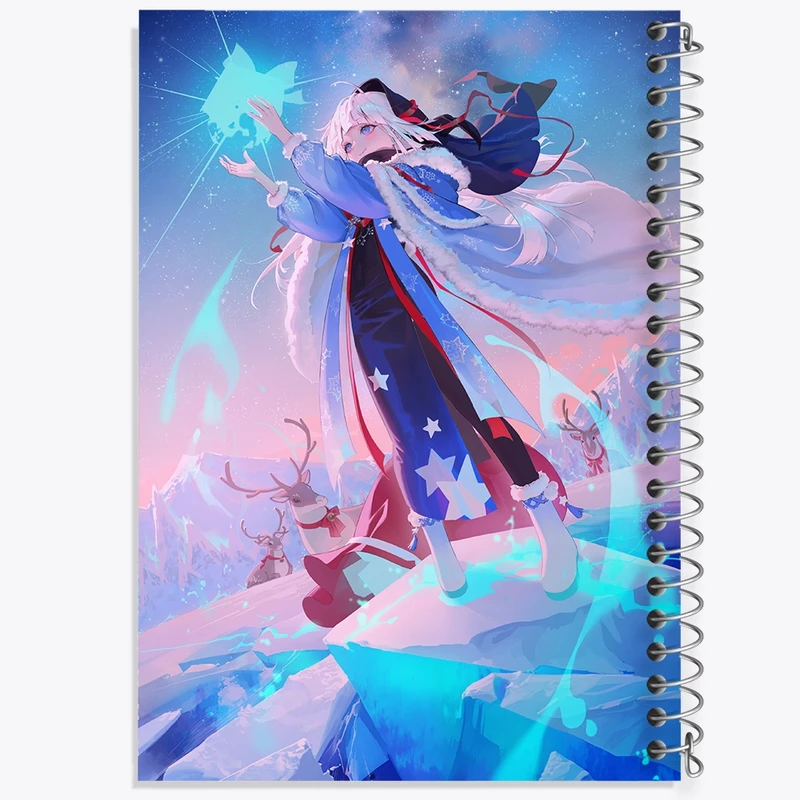 دفتر شطرنجی 50 برگ خندالو مدل انیمه دخترانه کد F110