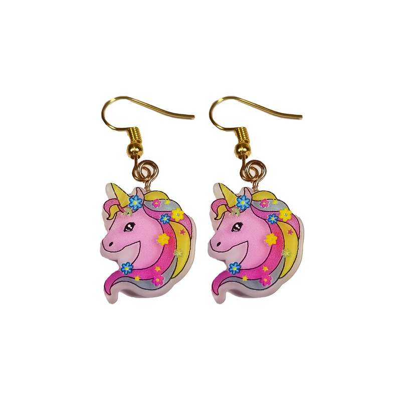 گوشواره دخترانه طرح اسب تک شاخ کد 04 گوشواره دخترانه طرح اسب تک شاخ کد 04