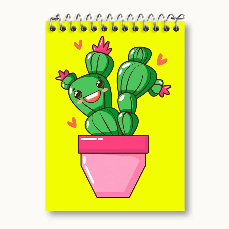 دفتر یادداشت 50 برگ خندالو مدل کاکتوس کد 25486