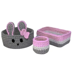 سبد قلاب بافی تریکو کد 6 مجموعه 3 عددی