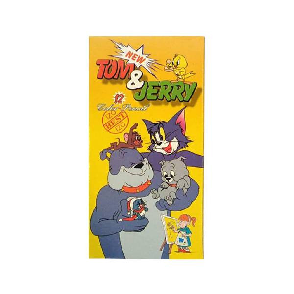 مداد رنگی 12 رنگ طرح تام و جری کد 14