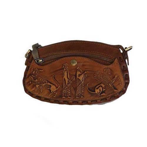 کیف دوشی زنانه چرم نگار مدل هخامنشی کد 205503