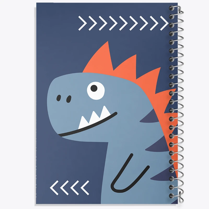 دفتر ژورنال نویسی 50 برگ خندالو مدل نقطه ای طرح دایناسور کیوت کد N600